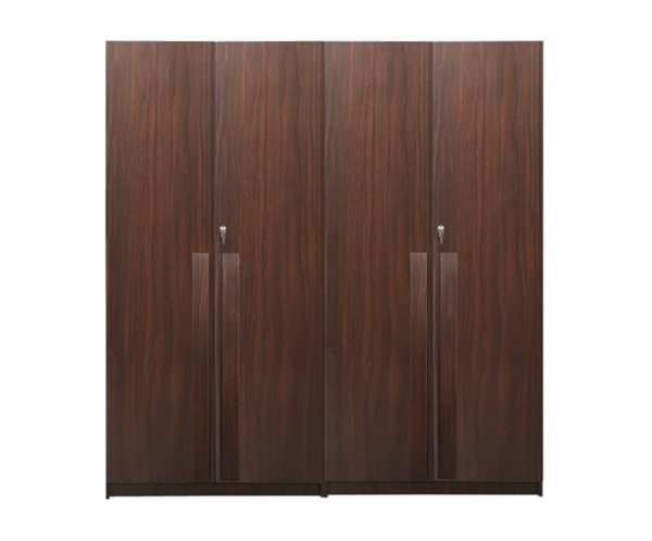 Four Door Wardrobe Without Drawer & Without Mirror | Walnut