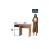 Study Table | White and Walnut Colour