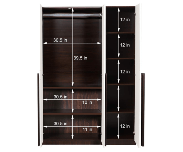 Deluxe Three Door Wardrobe Without Mirror Without Drawer