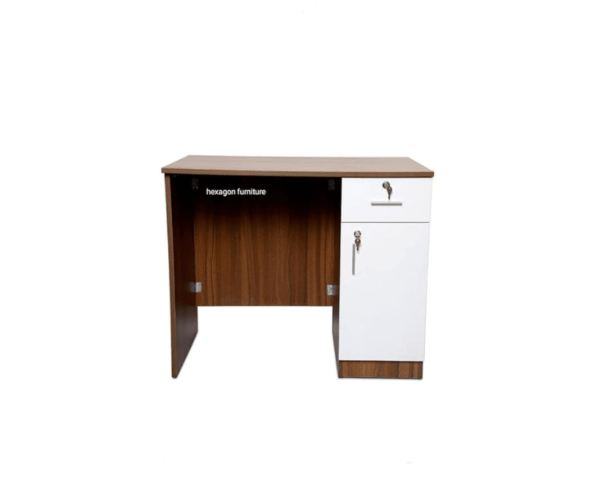 Office Table | Study Table in White & Brown