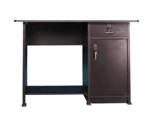 Engineered Wood Laptop Table with Storage | Study Desk | Office Table in Dark Walnut Color | Matte Finish