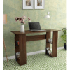 Study Table for Students | Office Desk with Shelf Storage Wooden | Laptop Tables for Home | Walnut Brown Finish