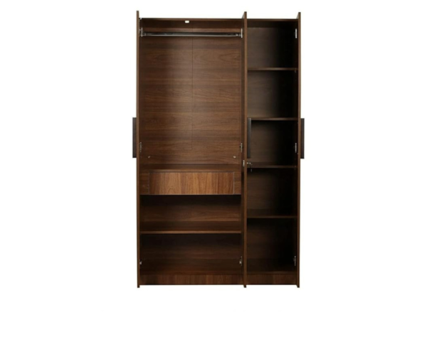 Three Door Wardrobewith Draw and Shelves for Clothes | Mirror and Hanging Space