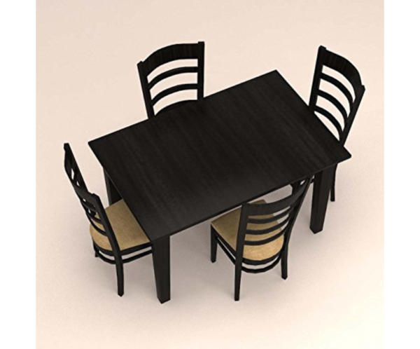 Contemporary Rectangular Table Top and Four Seater Dinning Set