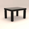 Square Vertical Stripe Designed Dinning Set with Four Seaters