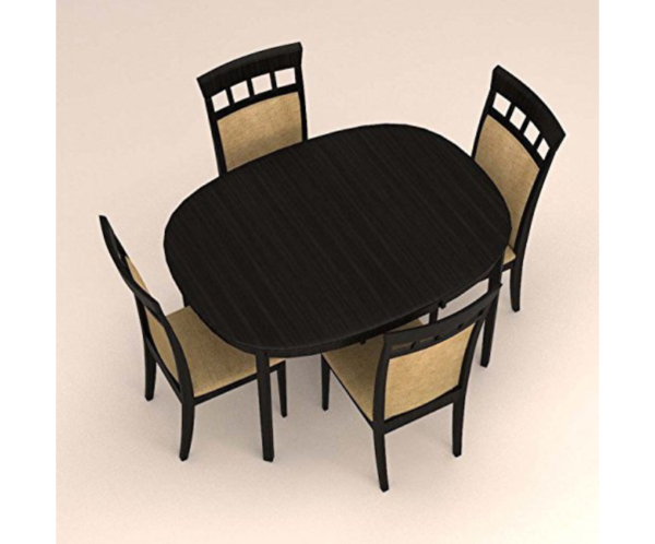 High Back Cushioned Four Seater with Oval Table Dinning Set