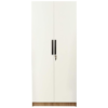 King Size Double Door Wardrobe in White and Brown color