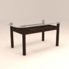Colonial Styled Six Seater Dinning Set with Glass Table Top