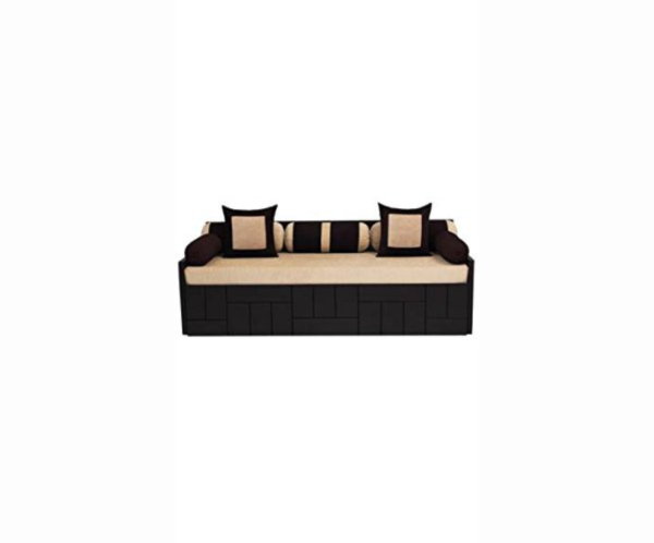Wooden Modern Sofa Cum Bed | Brown