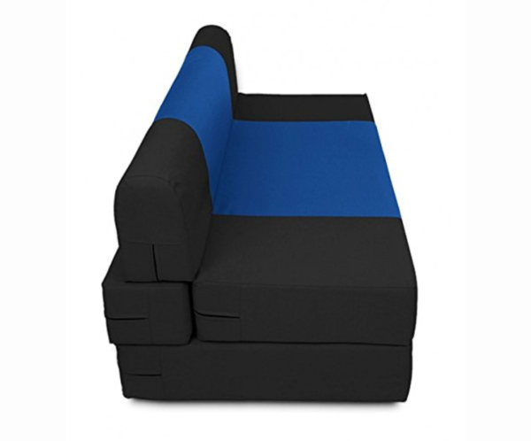 Premium Quality Blue and Black Full Foam Sofa Cum Bed