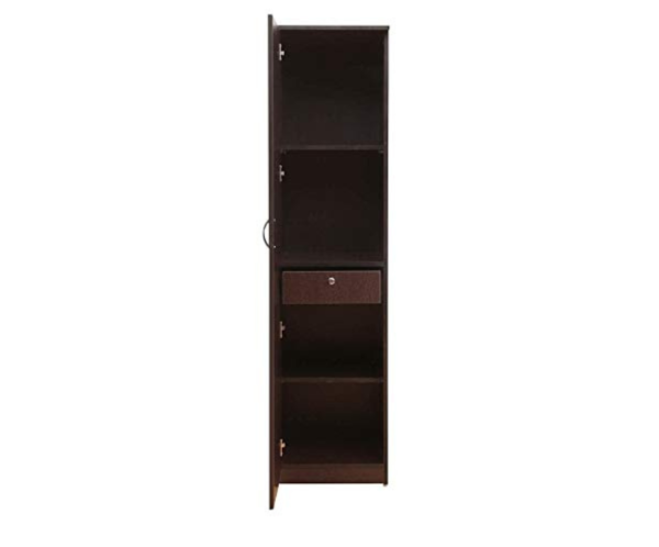 Kid's Single Door Wardrobe | Walnut Finish