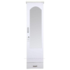 Engineered Wood Wardrobe White in Single door