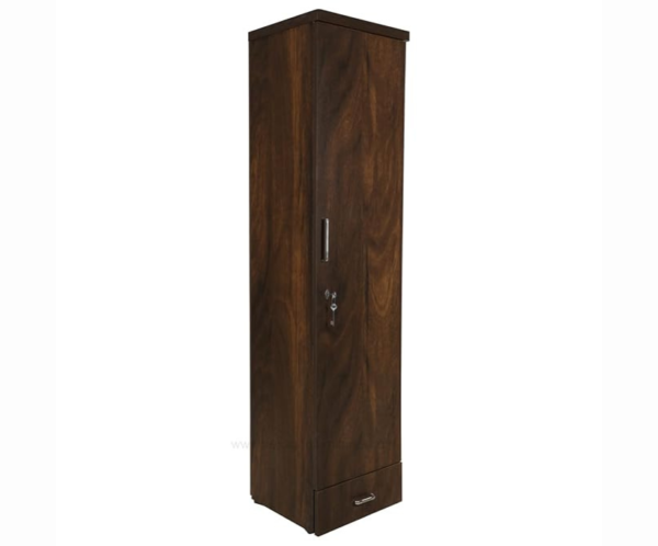 Wood Base Dark Wooden Texture Single Door wardrobe