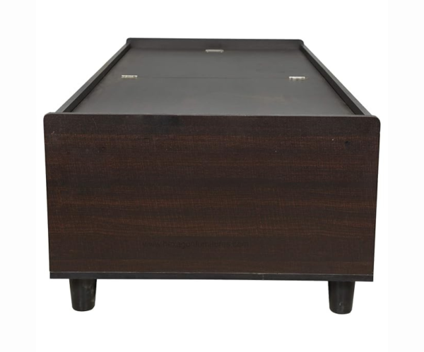 Single Size Bed with Box Storage | Dark Brick Texture