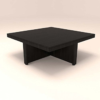 Four Stool Coffee Table with Dark Brown Cushions