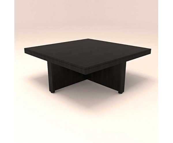 2 Large Light Brown Cushioned Four Stool Living Room Table