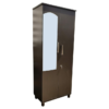 2 Double Door Wardrobe | Almirah | Multipurpose Cabinet with two Drawers in Dark Walnut Color