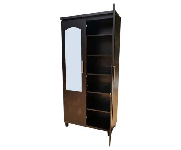 Wooden Almirah Cabinet Wardrobe with Mirror, Drawers & Double Doors