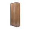 Double Door Wardrobe with Mirror | Suede Matte Finish | Indiana Teak