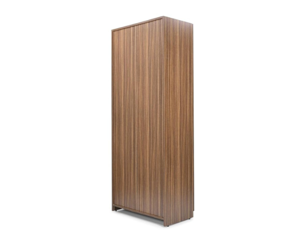 Double Door Wardrobe with Mirror | Suede Matte Finish | Indiana Teak