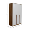 Modular Three Door Wadrobe | White & Cherrypine Walnut