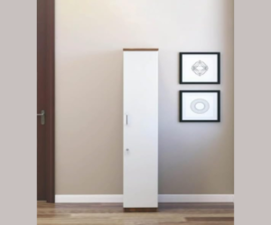 Engineered Wood Single Door Wardrobe With Multiple Shelves For Bedroom and Living Room