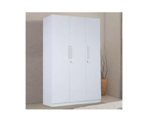 Three Door Wardrobe with Drawer | Frosty White
