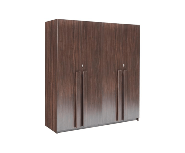 Four Door Wardrobe Without Drawer & Without Mirror | Walnut