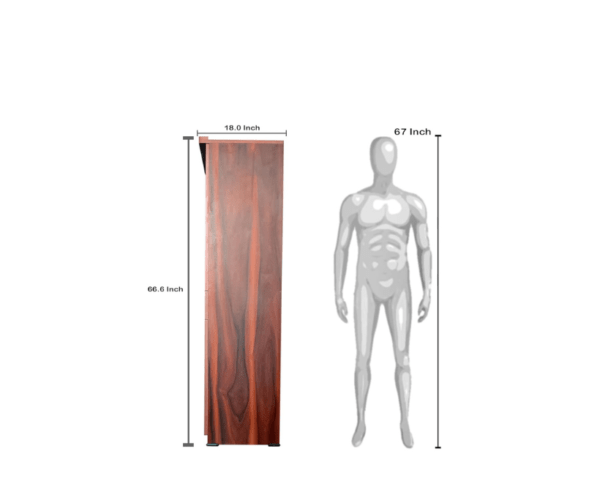 Almirah for Clothes | Study Book | Shelf Kitchen Showcase Engineered Wood | Sheesham Color