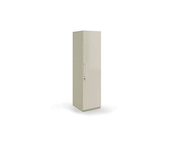 Single Door Wardrobe with White high Gloss Finish | Engineered Wood