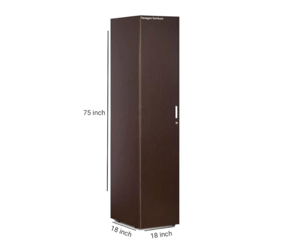 Single Door Wardrobe with 3 shelve