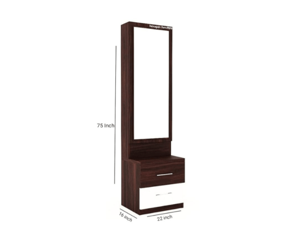 Dressing Table | Dark Brown and Frosty White