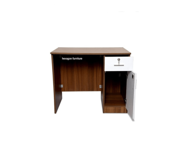 Office Table | Study Table in White & Brown