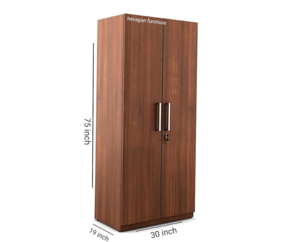 Double Door Wardrobe with 2 Drawers and 4 Shelves