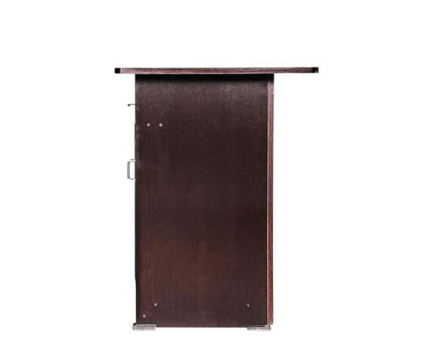 Engineered Wood Laptop Table with Storage | Study Desk | Office Table in Dark Walnut Color | Matte Finish