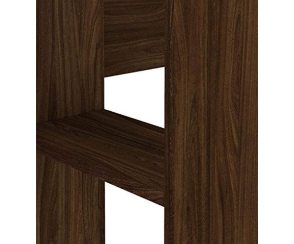 Study Table for Students | Office Desk with Shelf Storage Wooden | Laptop Tables for Home | Walnut Brown Finish