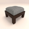 Large Grey Cushion 4 Stool Centre Table