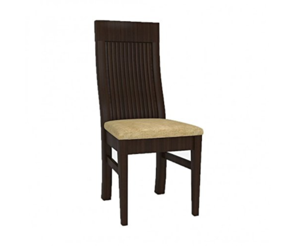 Four Seater Dinning Set with Vertical Stripe and Glass Table Top