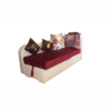 Modern Floral Print L-Shape Wooden Sofa Cum Bed | Standard Size | Multicolour