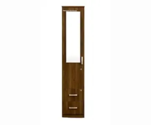 Single Door Wardrobe with Two Drawer and Mirror