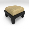Four Stool Living Room Table with Beige Cushions
