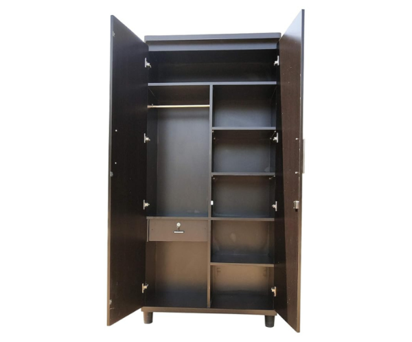 Wooden Almirah Cabinet Wardrobe with Mirror, Drawers & Double Doors