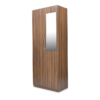Double Door Wardrobe with Mirror | Suede Matte Finish | Indiana Teak