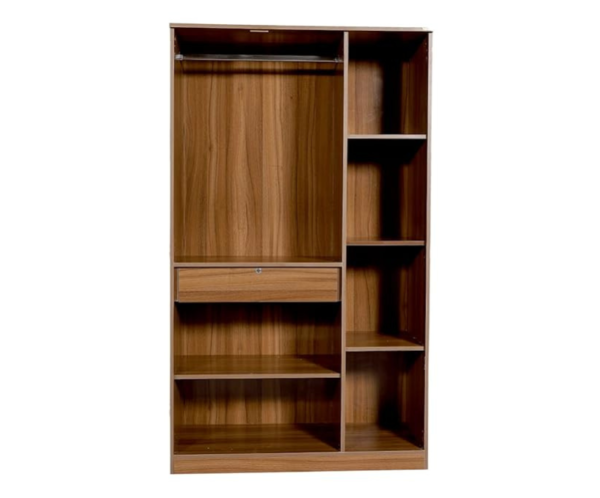 Modular Three Door Wadrobe | White & Cherrypine Walnut