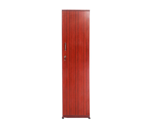 Single Door Engineered Wood Wardrobe in Maroon