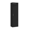 Single Door Wardrobe | Dark Chocolate Brown with Shelves | Engineered Wood