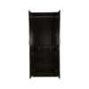Orchid Dark Wooden Double Door Wardrobe with Mirror | Standard | Brown