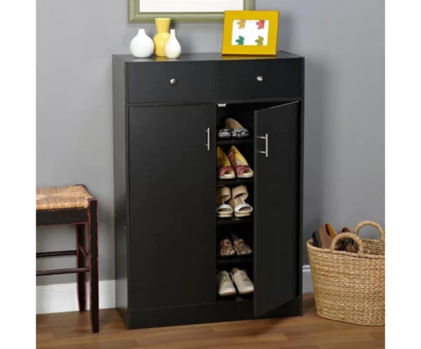 Shoe Cabinet of 4 Shelves | Shoe Rack with Drawer | Color Wenge
