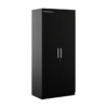 Double Door Wardrobe Dark Brown with Locker and Drawer