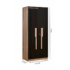 Double Door Wardrobe | Double Door Wardrobe for Clothes | Wenge and Oak Finish